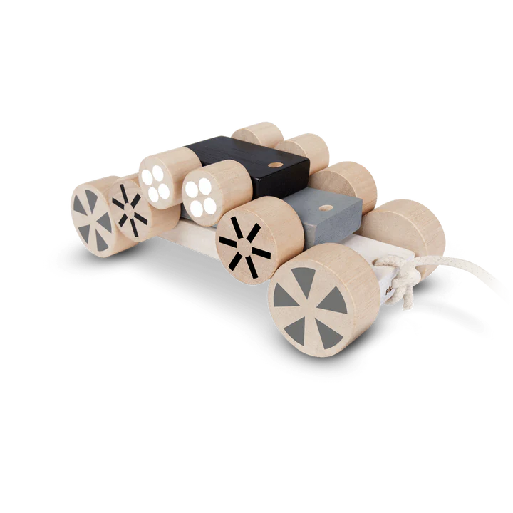 Wooden Stacking Cars Pull Toy - Gently Used