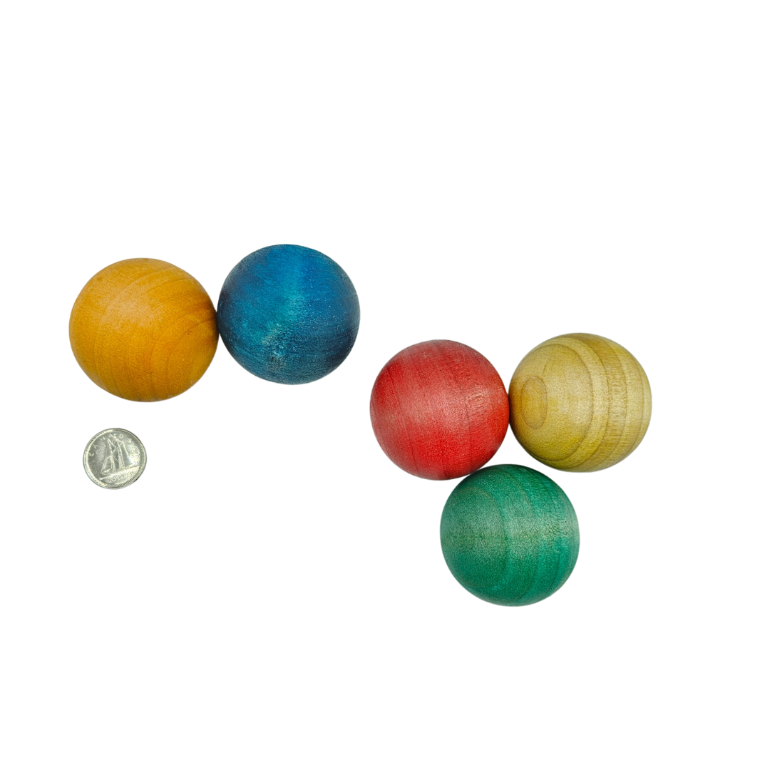 Set of 5 Small Wooden Balls