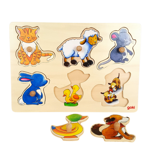 Mother and Baby 6-Piece Wooden Puzzle