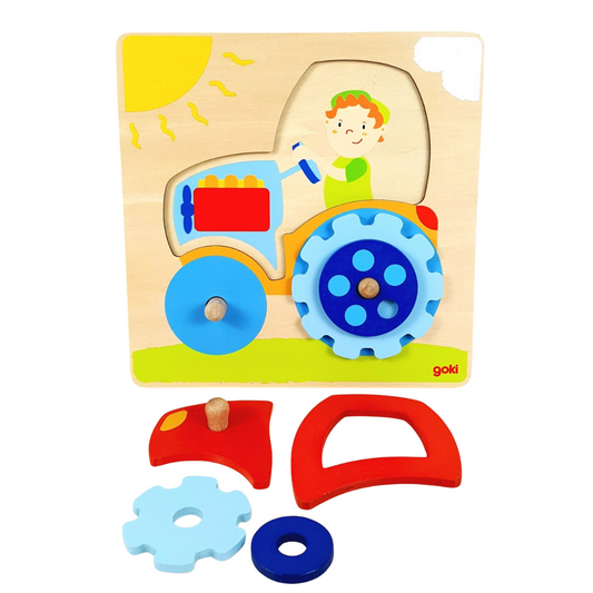 6-Piece Layered Tractor Puzzle