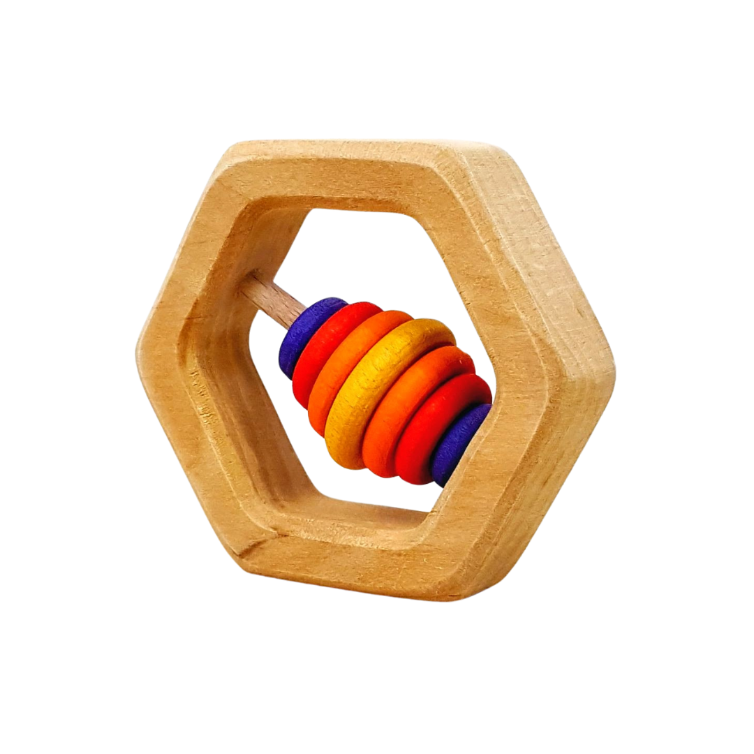 Hexagon Wooden Rattle