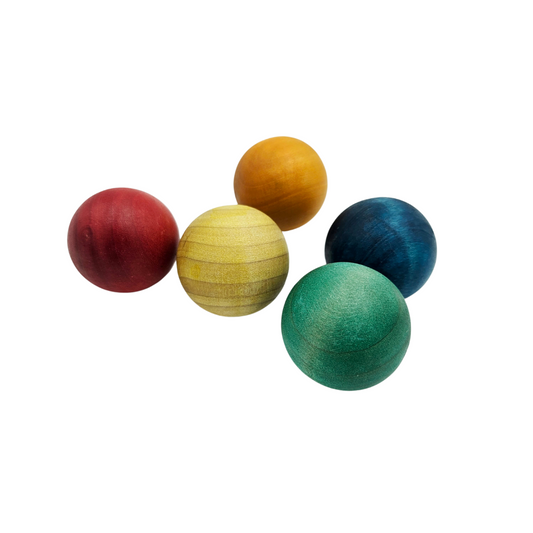Set of 5 Small Wooden Balls
