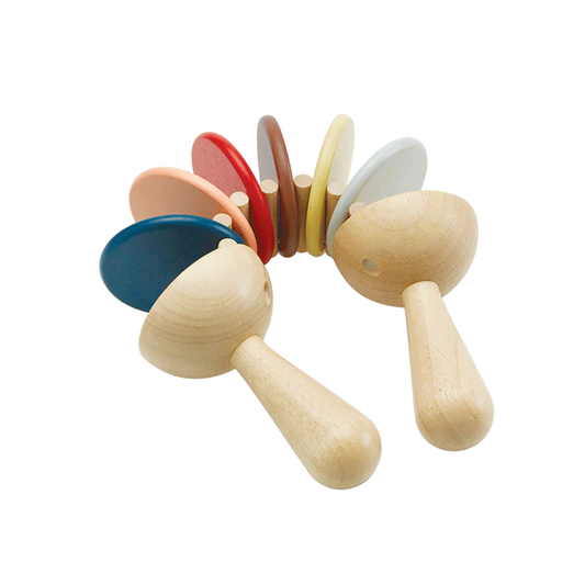 The colourful clatter rattle makes a fun click-clack sound when children roll the segments up and down.
