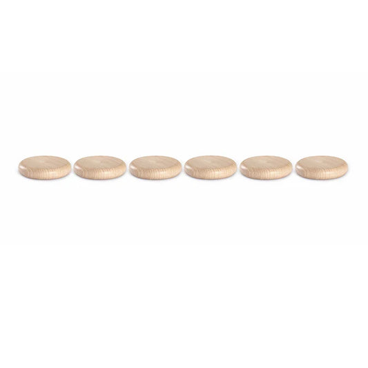 Set of 6 Wooden Coins