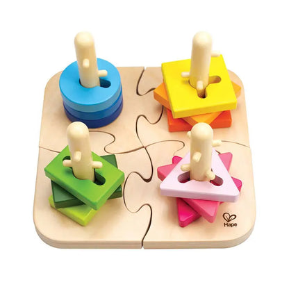 Practice basic shape and color recognition with this best-selling, innovatively designed toy from Hape! 