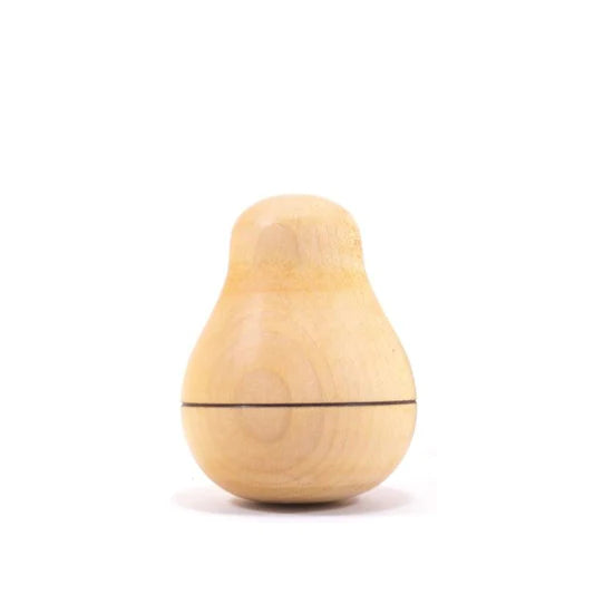 Tumbling pear made from Maple. Weighted in the base so it won't tip over.