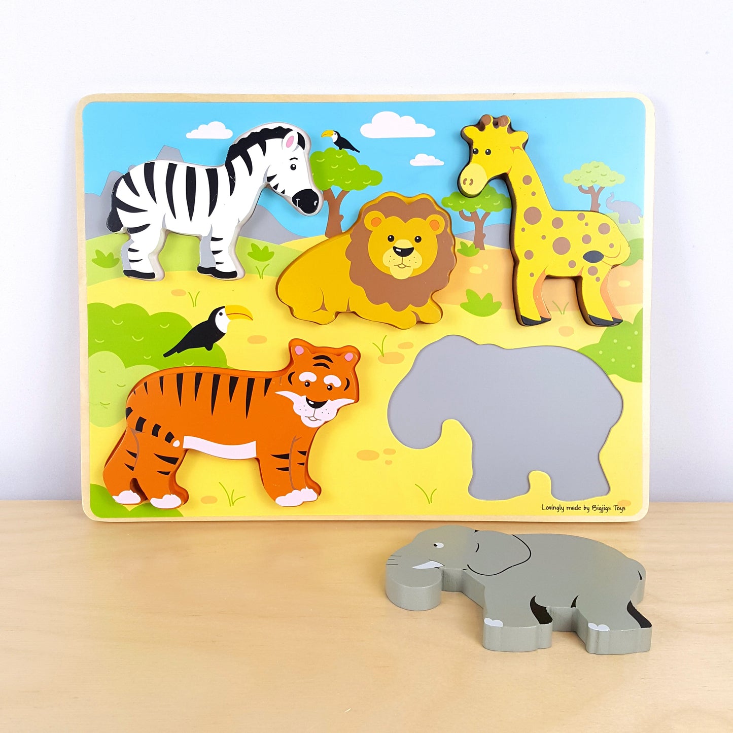 5-Piece Chunky Wild Animals Puzzle